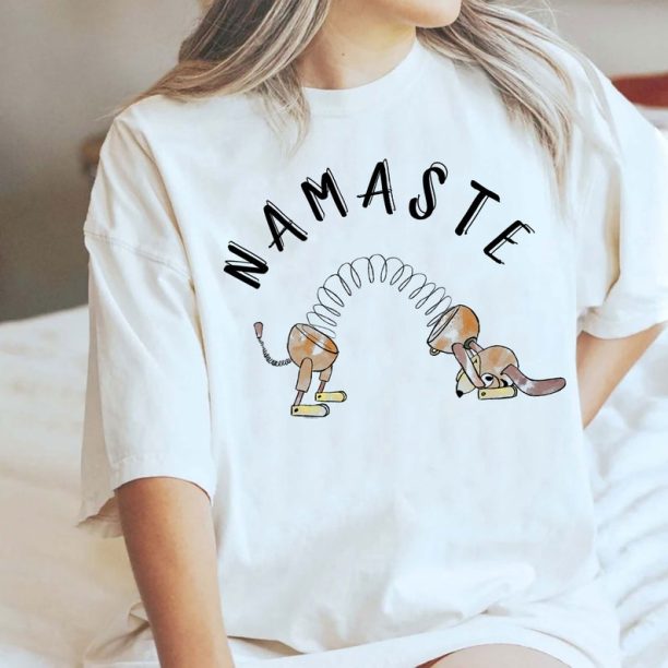 Disney Pixar Toy Story Slinky Dog Namaste Stretch Poster T-Shirt, Disney Slinky Dog Shirt, Slinky Dog Tee