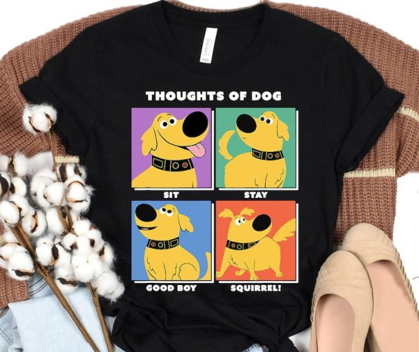 Disney Pixar Up Dug Thoughts Of Dog Expressions Box Up T-Shirt, Magic Kingdom