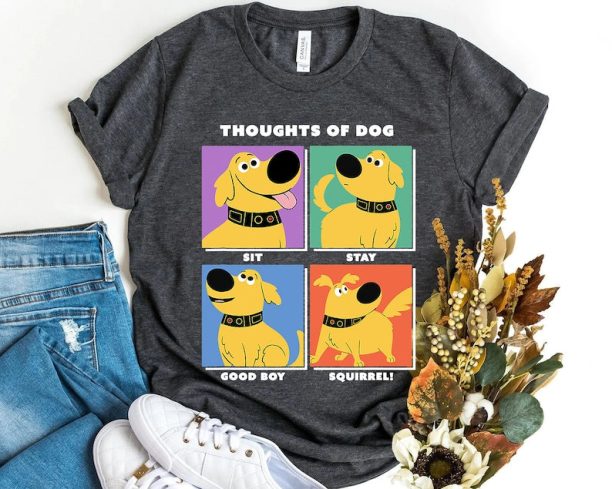 Disney Pixar Up Dug Thoughts Of Dog Expressions Box Up T-Shirt, Magic Kingdom