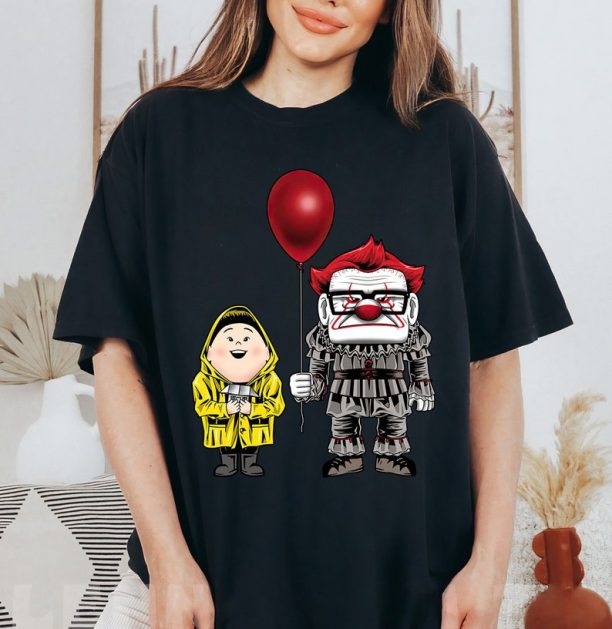 Disney Pixar Up Horror Character Pennywise Carl Fredricksen Russell Halloween T-Shirt, WDW Disneyland Halloween Party Matching Family Shirts