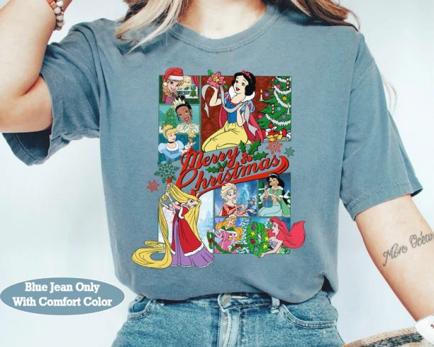 Disney Princess Merry Christmas Shirt, Mickey's Very Merry Xmas Party 2023 Tee