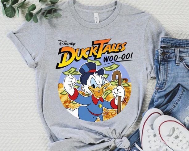 Disney Retro DuckTales Classic Uncle Scrooge Woo-oo Shirt, Magic Kingdom Trip Unisex T-shirt Family Birthday Gift Adult Kid Toddler Tee