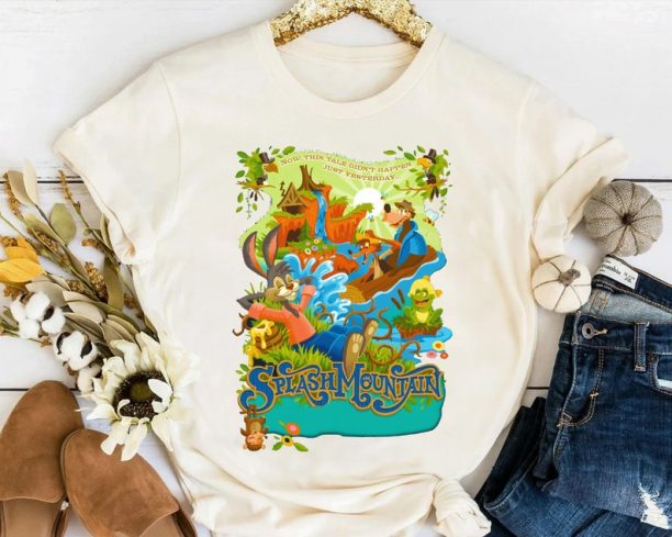 Disney Splash Mountain Characters Vintage Caroon Shirt, Magic Kingdom WDW Holiday Unisex T-shirt Family Birthday Gift