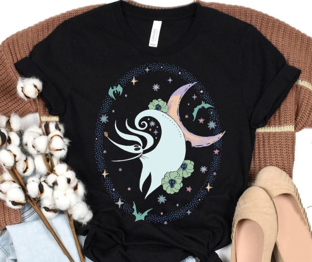 Disney The Nightmare Before Christmas Zero Moon Ring T-Shirt, Zero Dog Shirt, Jack Skellington