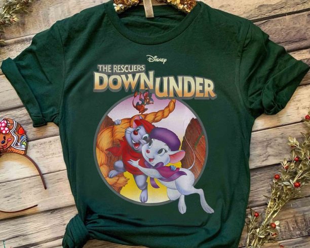 Disney The Rescuers Down Under Circle Movie Logo Shirt, Magic Kingdom Holiday Unisex T-shirt Family Birthday Gift