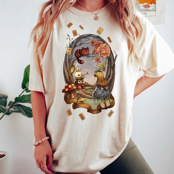 Disney Vintage Alice in Wonderland Comfort Colors Shirt, Vintage Disney Shirt, Alice Shirt