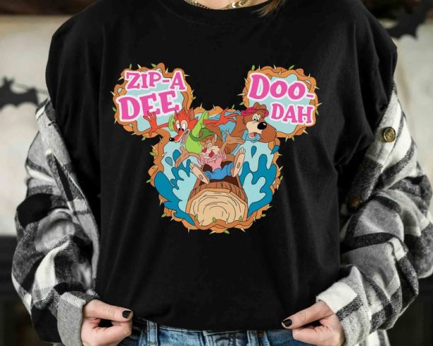 Disney Zip a Dee Doo Dah Splash Mountain Mickey Ear Shirt, Magic Kingdom Holiday Unisex T-shirt