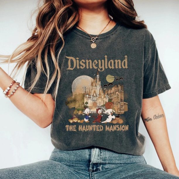 Disneyland The House Mansion Shirt, Huey Dewey Louie Duck Halloween Shirt, Disney Halloween Party Shirt