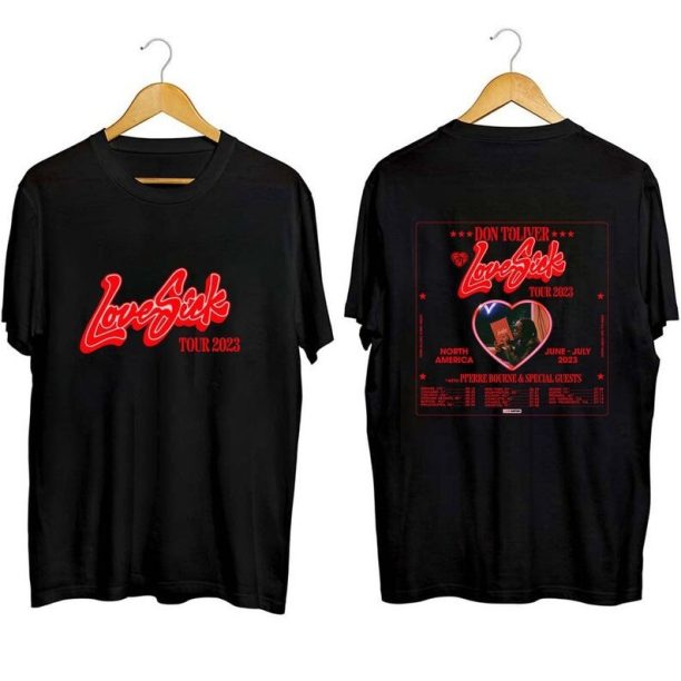 Don Toliver Shirt, Love Sick Tour 2023 Shirt, Don Toliver Fan Shirt, Love Sick North America Tour 2023 Shirt, Love Sick Album Shirt