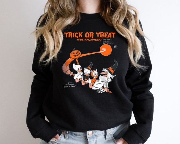 Donald Disney Halloween Comfort Colors Shirt, Disney Halloween Unisex T-Shirt, Trick Or Treat Sweatshirt, Halloween Pumpkin Hoodie