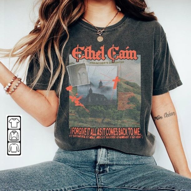 Ethel Cain Music Shirt, Preacher's Daughter Album Merch 8, Ethel Cain Sun Bleached Inspired Bootleg 90s