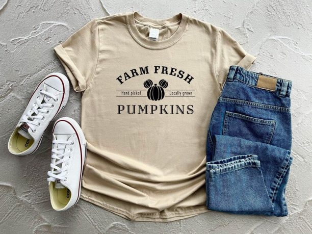 Farm Fresh Hand Picked Locally Grown Pumpkins Shirt, Disney Halloween Pumpkin Shirt, Halloween Family Shirt