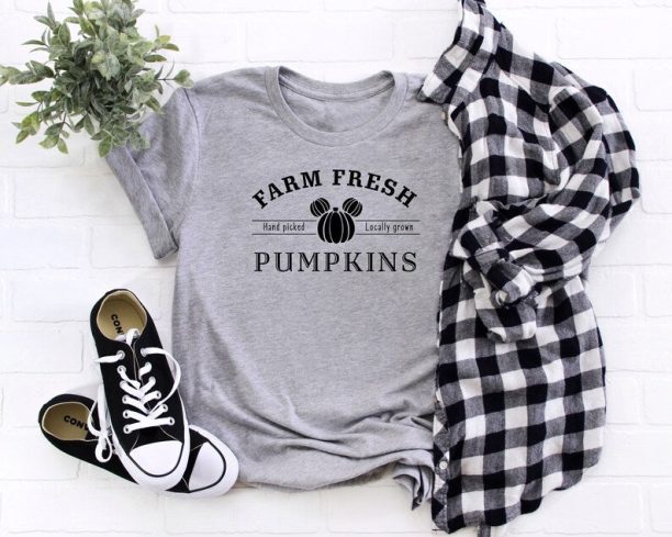 Farm Fresh Hand Picked Locally Grown Pumpkins Shirt, Disney Halloween Pumpkin Shirt, Halloween Family Shirt