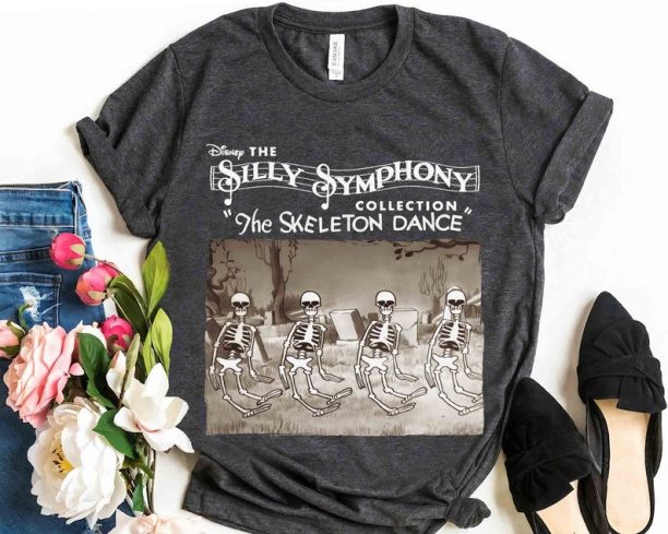 Funny Disney The Silly Symphony Skeleton Dance Halloween Shirt, Mickey's Not So Scary Party Tee, Disneyland Family Vacation Holiday Gift