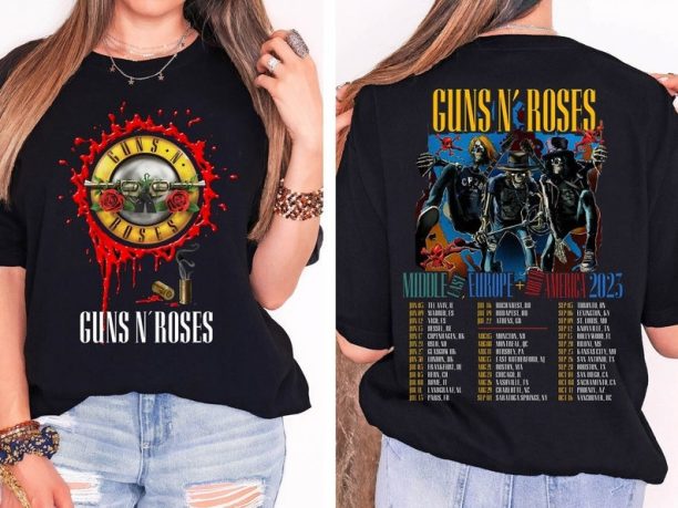 Guns And Roses Tour 2023 Shirt, Guns N' Roses T-Shirt, Music Legend Shirt, Rock And Roll Tee, Rock Music Band Shirt