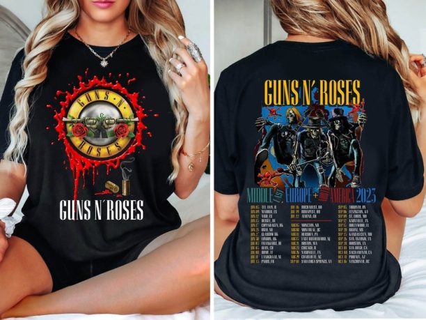 Guns And Roses Tour 2023 Shirt, Guns N' Roses T-Shirt, Music Legend Shirt, Rock And Roll Tee, Rock Music Band Shirt