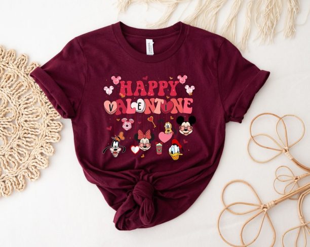 Happy Valentine Day Mickey And Friends Shirt