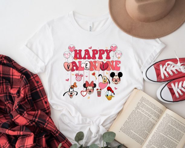 Happy Valentine Day Mickey And Friends Shirt