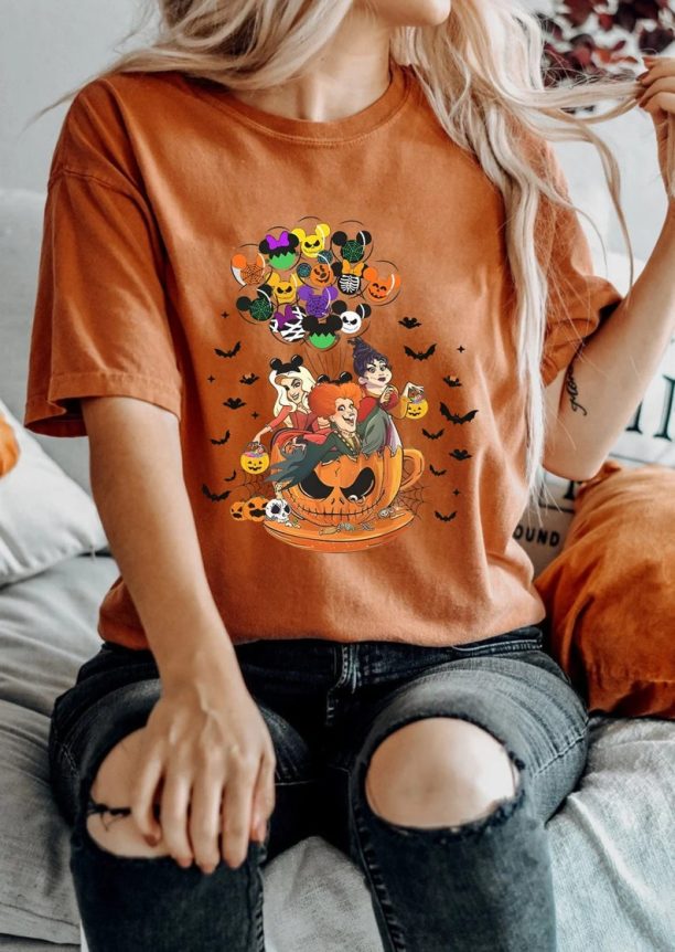 Hocus Pocus Teacup Balloon Comfort Colors® Shirt, Sanderson Sisters Shirt, Disneyland Halloween Trip