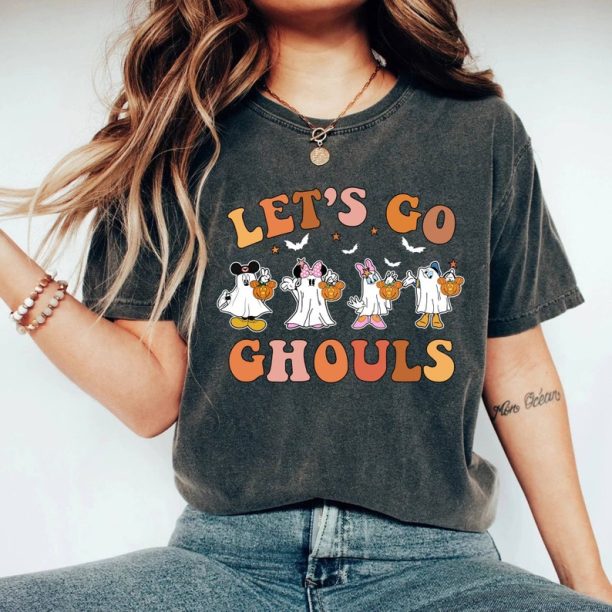 Let's Go Ghouls Mickey and Friends Comfort Color® Shirt, Disney Mickey Halloween Shirt, Disney Halloween Matching Shirt, Disney Spooky Shirt