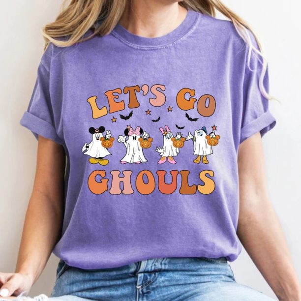 Let's Go Ghouls Mickey and Friends Comfort Color® Shirt, Disney Mickey Halloween Shirt, Disney Halloween Matching Shirt, Disney Spooky Shirt