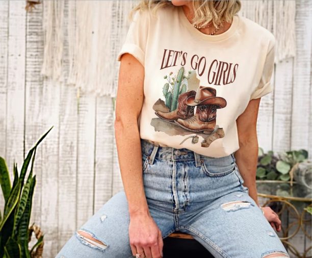 Let's Go Girls Western T-Shirt, Shania Twain Queen of Me Tour Cowgirl Shirt, Southern Shirt, Country Music Concert Tee