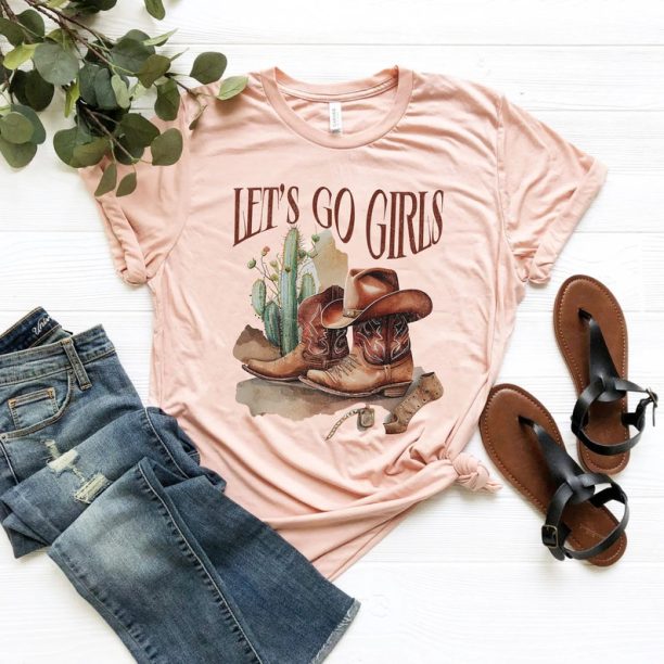 Let's Go Girls Western T-Shirt, Shania Twain Queen of Me Tour Cowgirl Shirt, Southern Shirt, Country Music Concert Tee