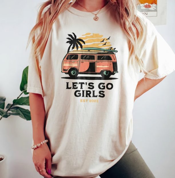 Lets Go Girls Retro T-Shirt, Shania Twain Country Music Concert Festival Shirt, Summer Girls Road Trip Tee