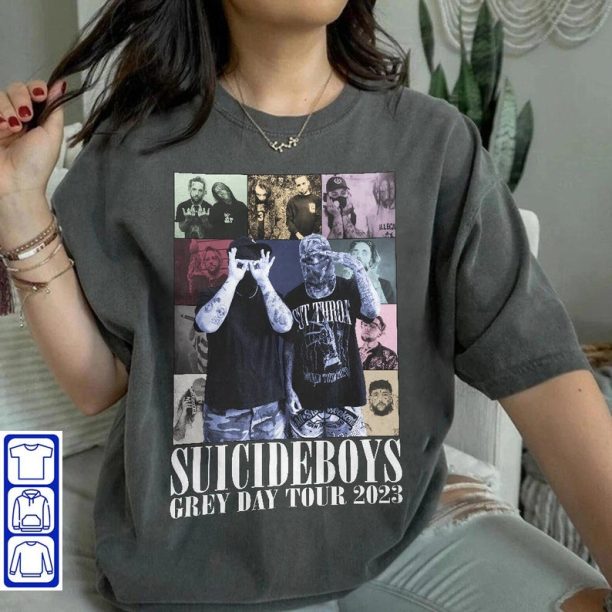 Limited Suicide Boys Tee Grey Day Tour 2023 T-shirt, Limited Suicide Boys Eras Style Tee, Suicide Boys Gift