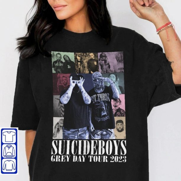 Limited Suicide Boys Tee Grey Day Tour 2023 T-shirt, Limited Suicide Boys Eras Style Tee, Suicide Boys Gift