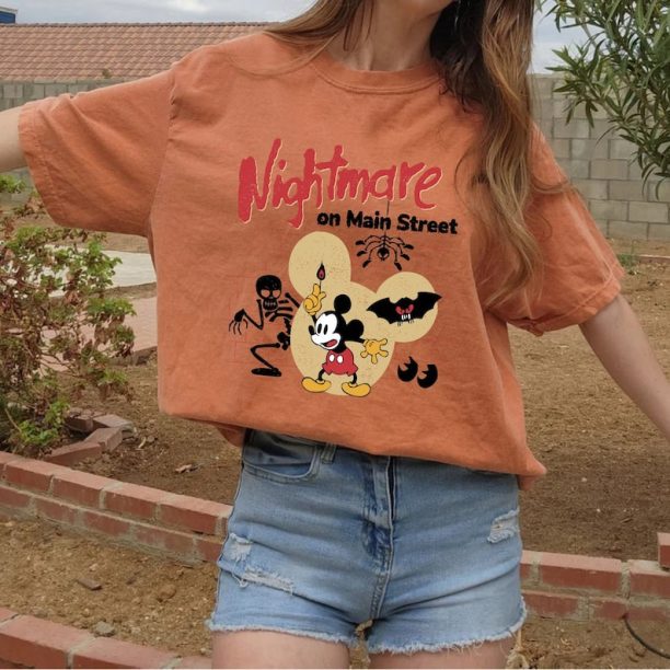 Mickey Nightmare On Main Street Shirt, Mickey Nightmare Halloween Shirt, Disney Spooky Shirt