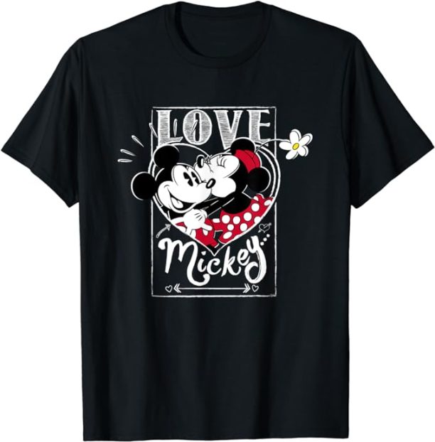 Mickey & Minnie Mouse Love Mickey Valentine’s Day T-Shirt