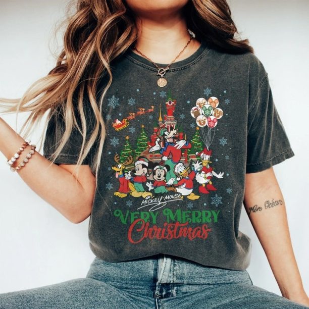 Mickey and Friends T-Shirt, Disney Christmas T-Shirt, Mickey's Merry Christmas Party T-Shirt, Disneyland Christmas T-Shirt