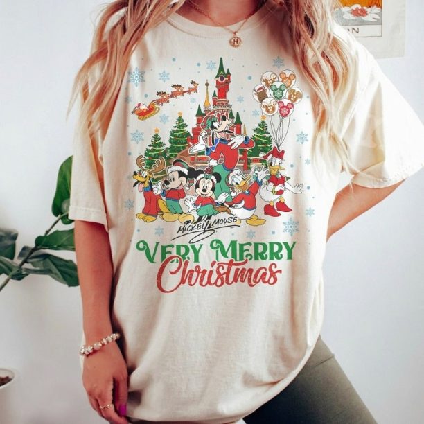 Mickey and Friends T-Shirt, Disney Christmas T-Shirt, Mickey's Merry Christmas Party T-Shirt, Disneyland Christmas T-Shirt