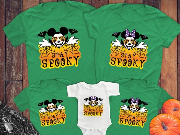 Mickey and Minnie Stay Spooky Season Halloween Shirts, Disney Halloween matching shirts