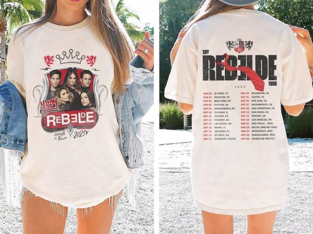 Rebelde RBD Tour 2023 Vintage Logo Tee - Soy Rebelde Concert Shirt