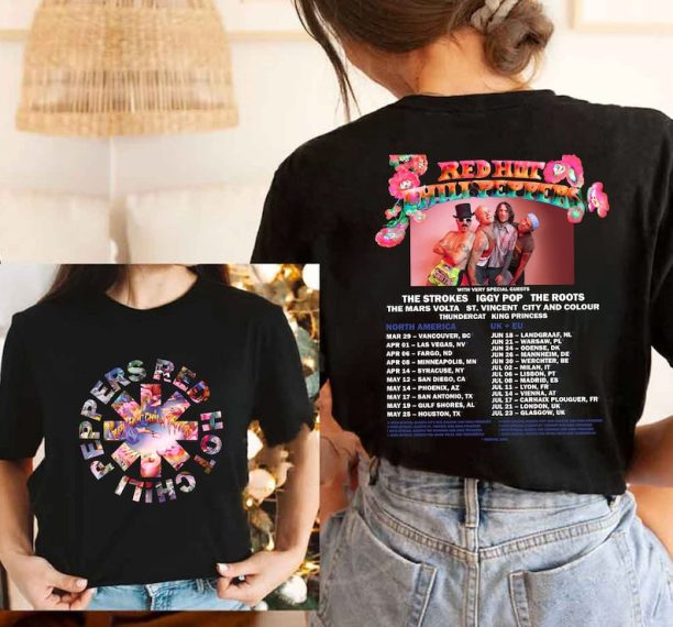 Red Hot Chili Peppers 2023 Tour T-Shirt Ver 2, Red Hot Chili Peppers Shirt, RHCP Tour Concert Shirt, RHCP Band Tour 2023 Shirt