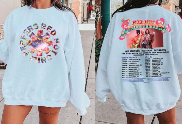 Red Hot Chili Peppers 2023 Tour Sweatshirt Ver 2, Red Hot Chili Peppers Sweatshirt, RHCP Tour Concert Shirt, RHCP Band Tour 2023 Sweatshirt