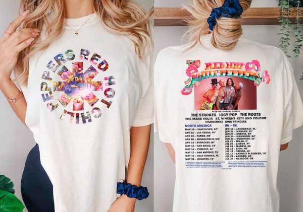 Red Hot Chili Peppers 2023 Tour T-Shirt Ver 2, Red Hot Chili Peppers Shirt, RHCP Tour Concert Shirt, RHCP Band Tour 2023 Shirt