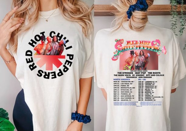 Red Hot Chili Peppers 2023 Tour T-Shirt, Red Hot Chili Peppers Shirt, 2023 Tour Shirt, RHCP Band Tour Concert 2023 Shirt