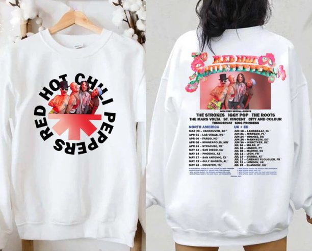 Red Hot Chili Peppers 2023 Tour Sweatshirt, Red Hot Chili Peppers Sweatshirt, 2023 Tour Sweatshirt, RHCP Band Tour Concert 2023 Sweatshirt