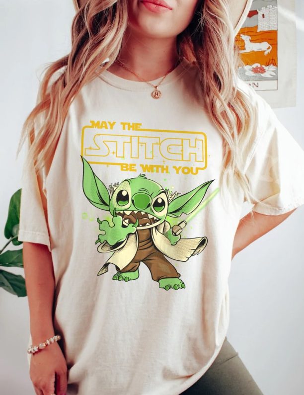 Retro Disney Stitch Comfort Colors Shirt, May The Stitch Be With You Shirt, Lilo and Stitch Shirt, Disneyworld Shirts