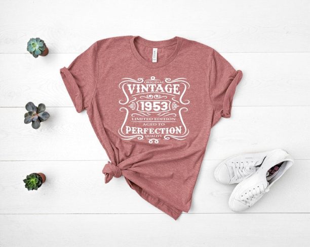 70th Birthday Shirt of 2023, Vintage 1953 Limited Edition Aged Shirt