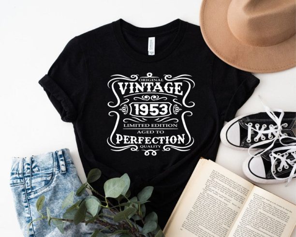 70th Birthday Shirt of 2023, Vintage 1953 Limited Edition Aged Shirt