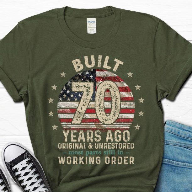 Built 70 Years Ago Shirt, Vintage 1953 Shirt, 70th Birthday Gift