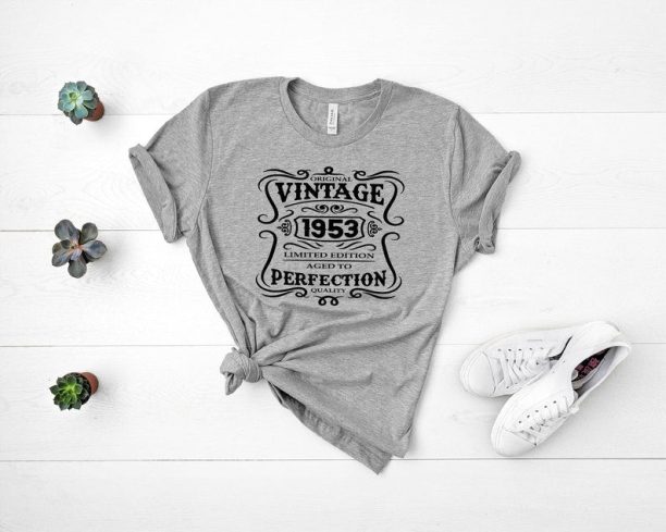 70th Birthday Shirt of 2023, Vintage 1953 Limited Edition Aged Shirt