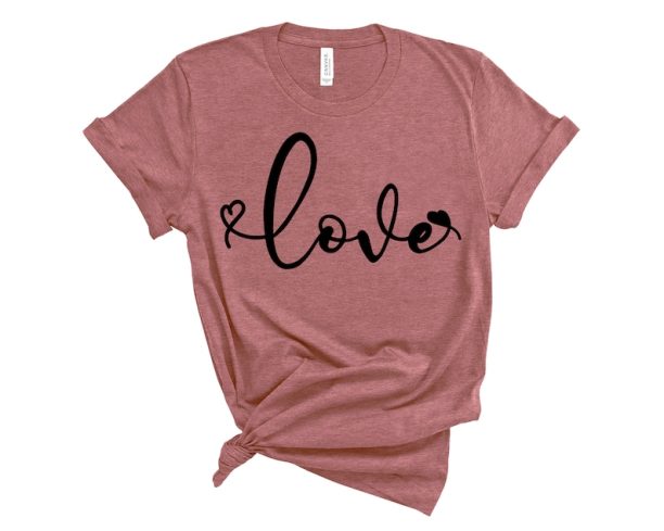 Love Shirt, Cute Love Shirt with Hearts, Boyfriend and Girlfriend Gift, Couple Ideas, Matching Love Tshirt, Valentines Love Tshirt, Cute Tee