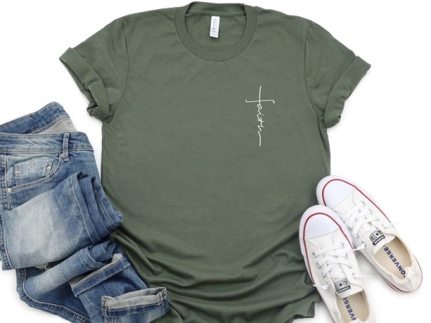 Faith Cross Shirt, Faith T-Shirt, Christian Shirt, Vertical Cross, Faith Cross, Religious Shirt, Faith Hope and Love