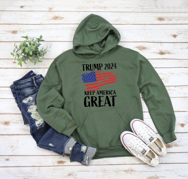 Donald Trump 2024 Hoodie - Keep America Great Sweatshirt - Trump Girl Sweater - Christmas Gift - Birthday Present