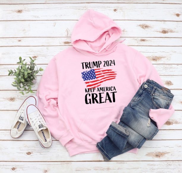 Donald Trump 2024 Hoodie - Keep America Great Sweatshirt - Trump Girl Sweater - Christmas Gift - Birthday Present